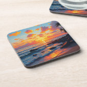  stijl Hawaiian Travel Coast Zee Sunset Bier Onderzetter (Linkerzijde)