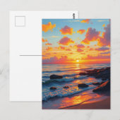  stijl Hawaiian Travel Coast Zee Sunset Briefkaart (Voorkant / Achterkant)