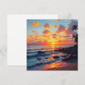  stijl Hawaiian Travel Coast Zee Sunset Feestdagenkaart (Voorkant / Achterkant)