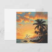  stijl Hawaiian Travel Coast Zee Sunset Feestdagenkaart (Voorkant / Achterkant)