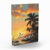 stijl Hawaiian Travel Coast Zee Sunset Fotoblokken (Links)