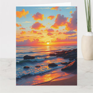 stijl Hawaiian Travel Coast Zee Sunset Kaart