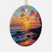  stijl Hawaiian Travel Coast Zee Sunset Keramisch Ornament (Rechts)