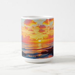  stijl Hawaiian Travel Coast Zee Sunset Koffiemok