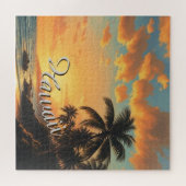  stijl Hawaiian Travel Coast Zee Sunset Legpuzzel (Horizontaal)