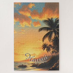  stijl Hawaiian Travel Coast Zee Sunset Legpuzzel