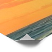  stijl Hawaiian Travel Coast Zee Sunset Poster (Hoek)