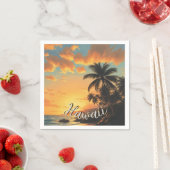  stijl Hawaiian Travel Coast Zee Sunset Servet (Insitu)
