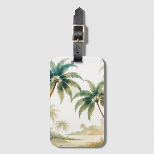 stijl Hawaiian Travel Honolulu Bagagelabel (Voorkant (verticaal))