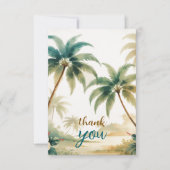  stijl Hawaiian Travel Honolulu Bedankkaart (Voorkant)