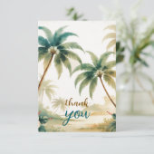  stijl Hawaiian Travel Honolulu Bedankkaart (Staand voorkant)