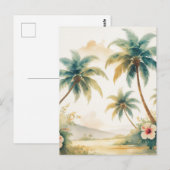  stijl Hawaiian Travel Honolulu Briefkaart (Voorkant / Achterkant)