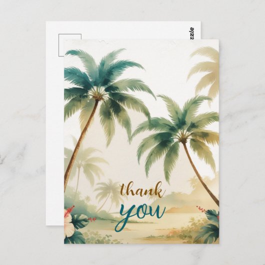  stijl Hawaiian Travel Honolulu Dank u Briefkaart (Voorkant / Achterkant)