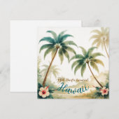  stijl Hawaiian Travel Honolulu Feestdagenkaart (Voorkant / Achterkant)