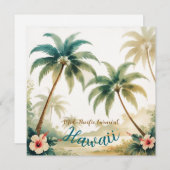  stijl Hawaiian Travel Honolulu Feestdagenkaart (Voorkant / Achterkant)