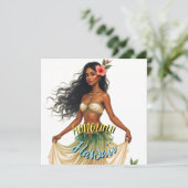  stijl Hawaiian Travel Honolulu Girl Kaart (Staand voorkant)
