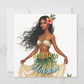  stijl Hawaiian Travel Honolulu Girl Kaart (Voorkant)