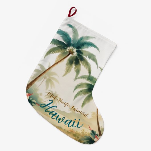 stijl Hawaiian Travel Honolulu Grote Kerstsok (Voorkant (Hangend))