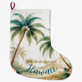 stijl Hawaiian Travel Honolulu Grote Kerstsok (Voorkant)