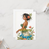  stijl Hawaiian Travel Honolulu Hula Meisje Kaart (Voorkant / Achterkant in situ)
