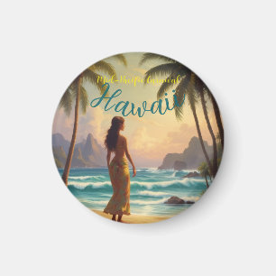  stijl Hawaiian Travel Honolulu Hula Meisje Magneet