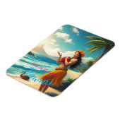  stijl Hawaiian Travel Honolulu Hula Meisje Magneet (Linkerzijde)