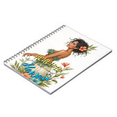  stijl Hawaiian Travel Honolulu Hula Meisje Notitieboek (Linkerzijde)