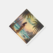  stijl Hawaiian Travel Honolulu Hula Meisje Servet (Hoek)