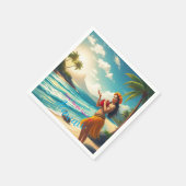 stijl Hawaiian Travel Honolulu Hula Meisje Servet (Hoek)