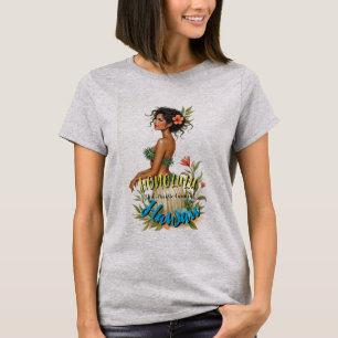  stijl Hawaiian Travel Honolulu Hula Meisje T-shirt