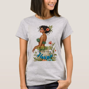  stijl Hawaiian Travel Honolulu Hula Meisje T-shirt