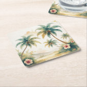 stijl Hawaiian Travel Honolulu Kartonnen Onderzetters (Schuin)