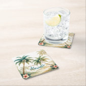  stijl Hawaiian Travel Honolulu Kartonnen Onderzetters (Insitu)