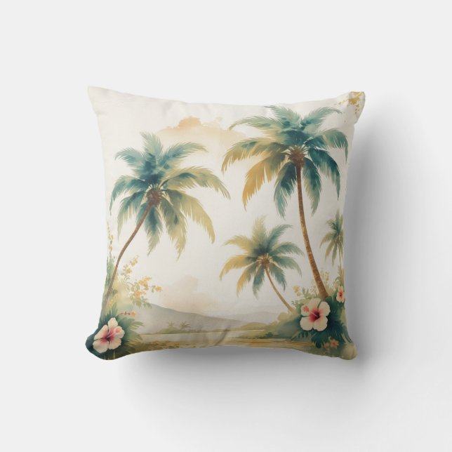  stijl Hawaiian Travel Honolulu Kussen (Voorkant)