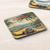  stijl Hawaiian Travel Honolulu Mid-Pacific Bier Onderzetter (Linkerzijde)