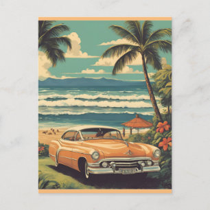  stijl Hawaiian Travel Honolulu Mid-Pacific Briefkaart
