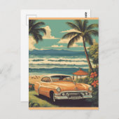 stijl Hawaiian Travel Honolulu Mid-Pacific Briefkaart (Voorkant / Achterkant)