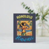 stijl Hawaiian Travel Honolulu Mid-Pacific Briefkaart (Staand voorkant)