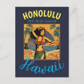  stijl Hawaiian Travel Honolulu Mid-Pacific Briefkaart (Voorkant)