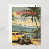  stijl Hawaiian Travel Honolulu Mid-Pacific Briefkaart (Voorkant / Achterkant)
