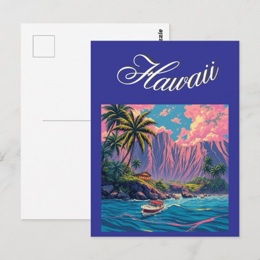  stijl Hawaiian Travel Honolulu Mid-Pacific Briefkaart (Voorkant / Achterkant)