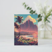  stijl Hawaiian Travel Honolulu Mid-Pacific Briefkaart (Staand voorkant)