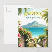  stijl Hawaiian Travel Honolulu Mid-Pacific Briefkaart (Voorkant / Achterkant)