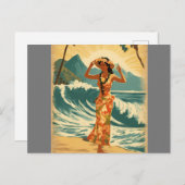  stijl Hawaiian Travel Honolulu Mid-Pacific Briefkaart (Voorkant / Achterkant)