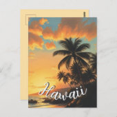  stijl Hawaiian Travel Honolulu Mid-Pacific Briefkaart (Voorkant / Achterkant)