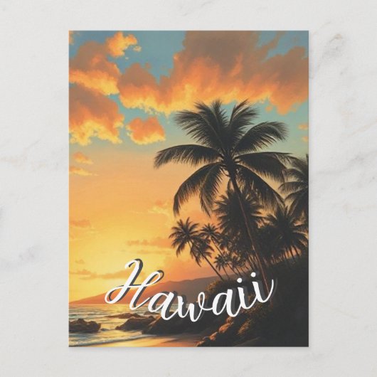  stijl Hawaiian Travel Honolulu Mid-Pacific Briefkaart (Voorkant)