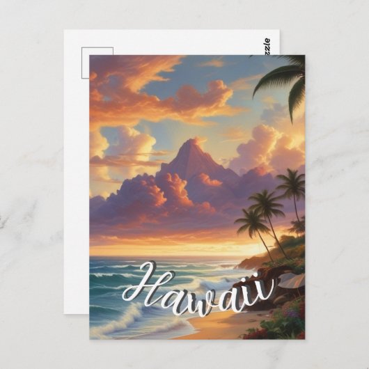  stijl Hawaiian Travel Honolulu Mid-Pacific Briefkaart (Voorkant / Achterkant)