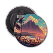  stijl Hawaiian Travel Honolulu Mid-Pacific Button Flesopener (Voorkant)
