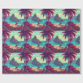 stijl Hawaiian Travel Honolulu Mid-Pacific Cadeaupapier (Vlak)