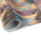 stijl Hawaiian Travel Honolulu Mid-Pacific Cadeaupapier (Rol Hoek)